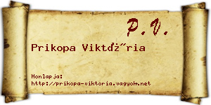 Prikopa Viktória névjegykártya